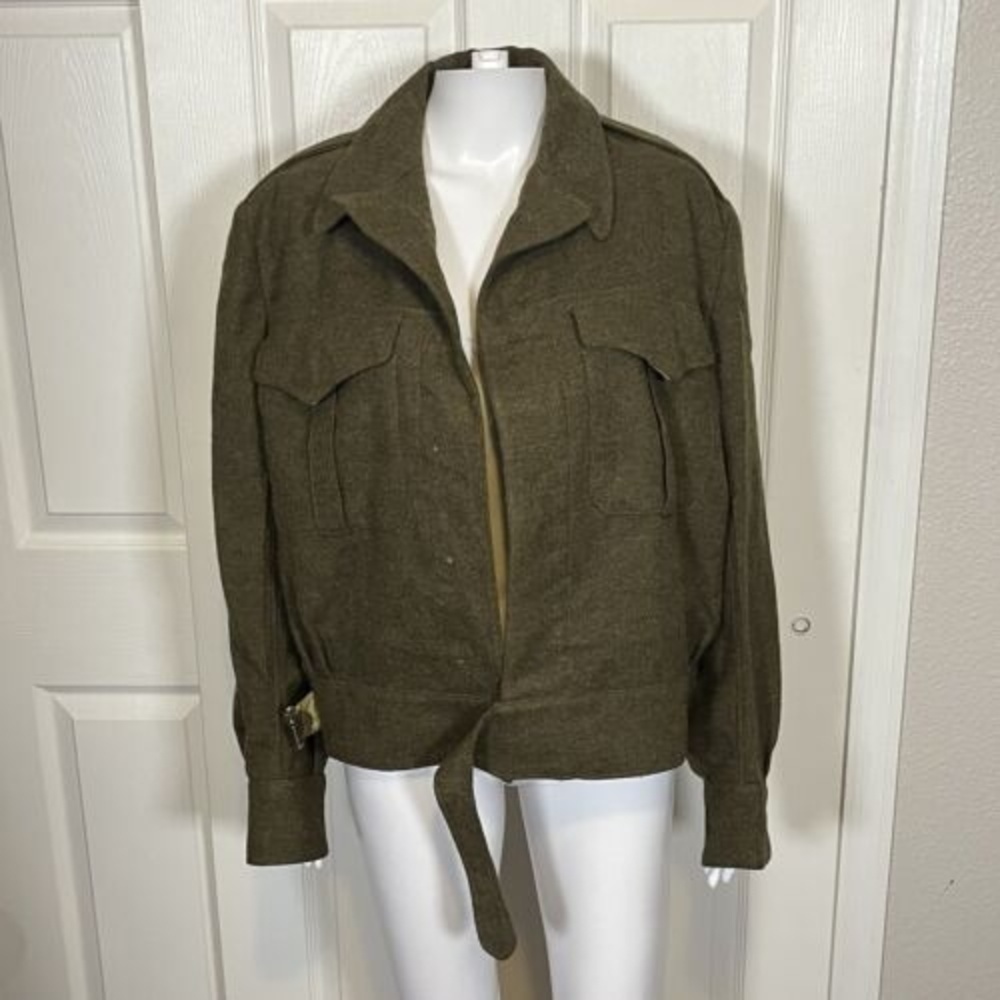 Vintage Military Jacket Tip Top Tailors Womens Battle Dress Blouses Serge 1950s